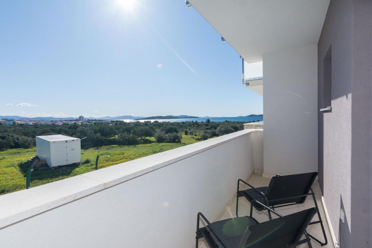 Balcony with views towards the sea